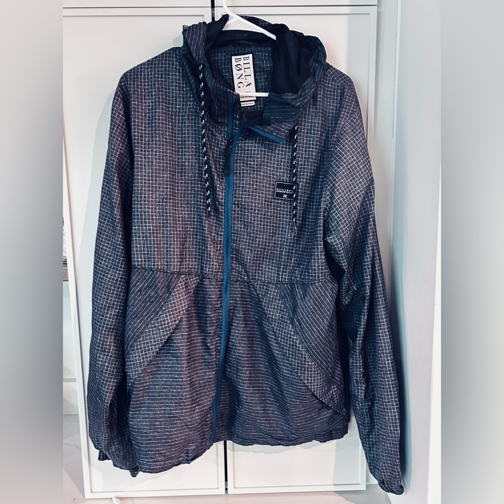 Billabong Windbreaker‎ Size Large-Men's Excellent-pockets-Hood
